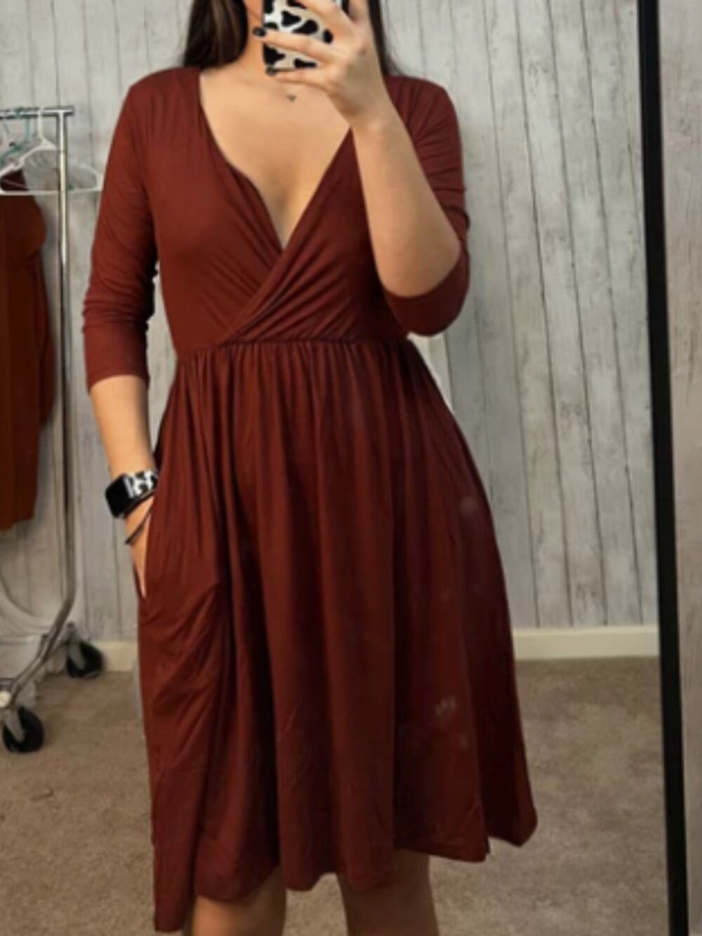 Buttery Soft Burgandy Dress Brand New